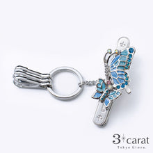 画像をギャラリービューアに読み込む, バッグキークリップ 青い蝶