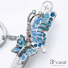 画像をギャラリービューアに読み込む, バッグキークリップ 青い蝶