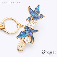 画像をギャラリービューアに読み込む, バッグキークリップ シェル・ブルーバード