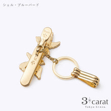 画像をギャラリービューアに読み込む, バッグキークリップ シェル・ブルーバード