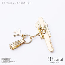 画像をギャラリービューアに読み込む, PEANUTS バッグキークリップ mini トラベルスヌーピー 全2種類