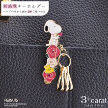 画像をギャラリービューアに読み込む, PEANUTS バッグキークリップmini バラとスヌーピー