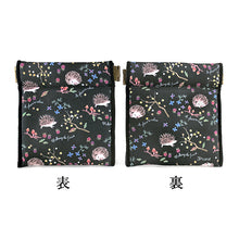 画像をギャラリービューアに読み込む, キャンディポーチ ハリネズミの散歩 ブラック