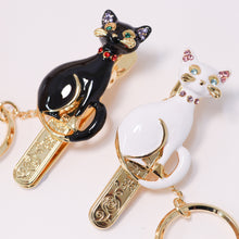 画像をギャラリービューアに読み込む, バッグキークリップ おすわりネコちゃん