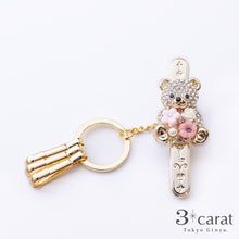 画像をギャラリービューアに読み込む, バッグキークリップ フラワーテディベア