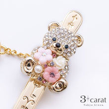 画像をギャラリービューアに読み込む, バッグキークリップ フラワーテディベア