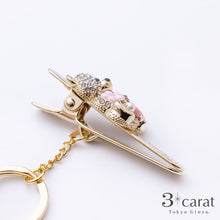 画像をギャラリービューアに読み込む, バッグキークリップ フラワーテディベア