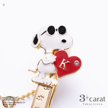 画像をギャラリービューアに読み込む, PEANUTS バッグキークリップ スヌーピー イニシャル