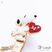 画像をギャラリービューアに読み込む, PEANUTS バッグキークリップ スヌーピー イニシャル