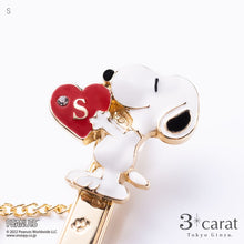 画像をギャラリービューアに読み込む, PEANUTS バッグキークリップ スヌーピー イニシャル