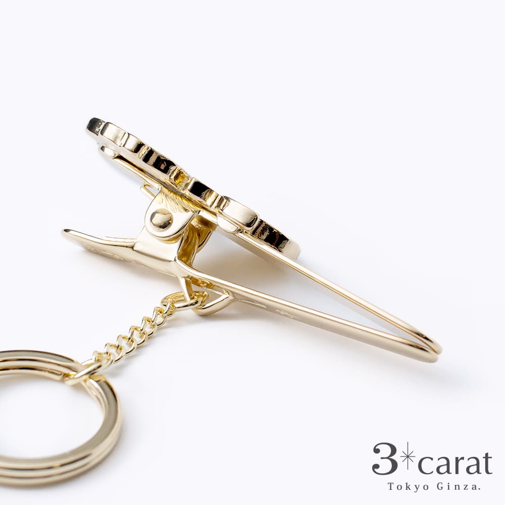バッグキークリップ シェル・ローズ – 3carat（スリーカラット
