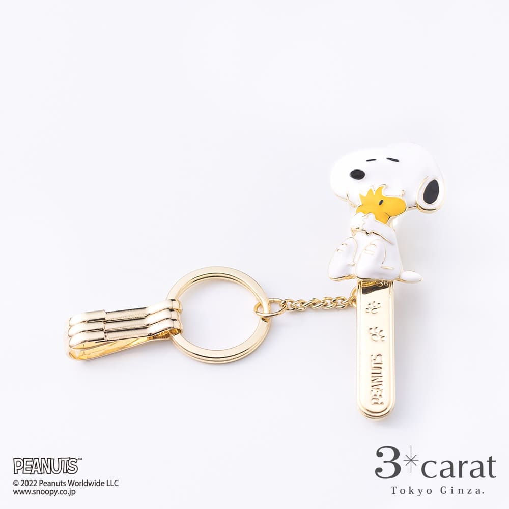 PEANUTS バッグキークリップ スヌーピーとウッドストック