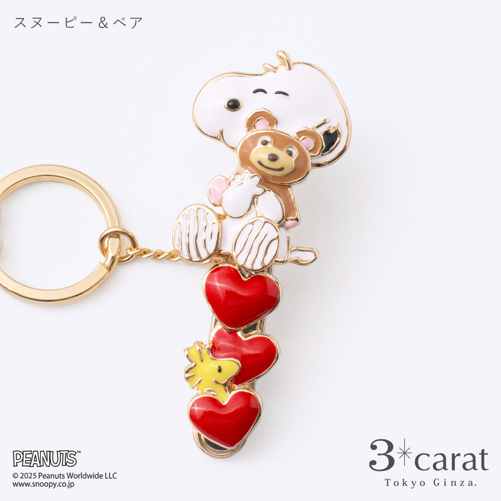 PEANUTS バッグキークリップ スヌーピー＆ベア