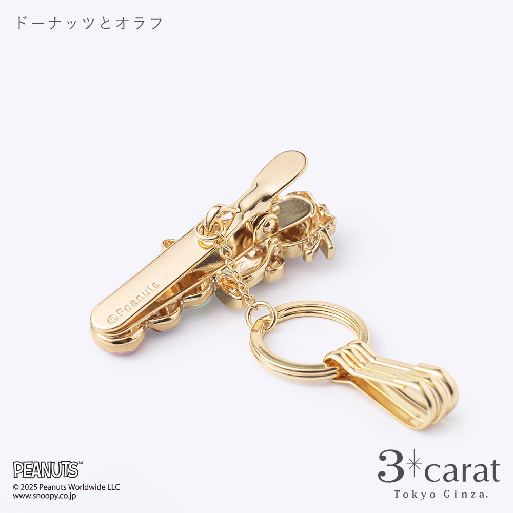 PEANUTS バッグキークリップ ドーナツとオラフ