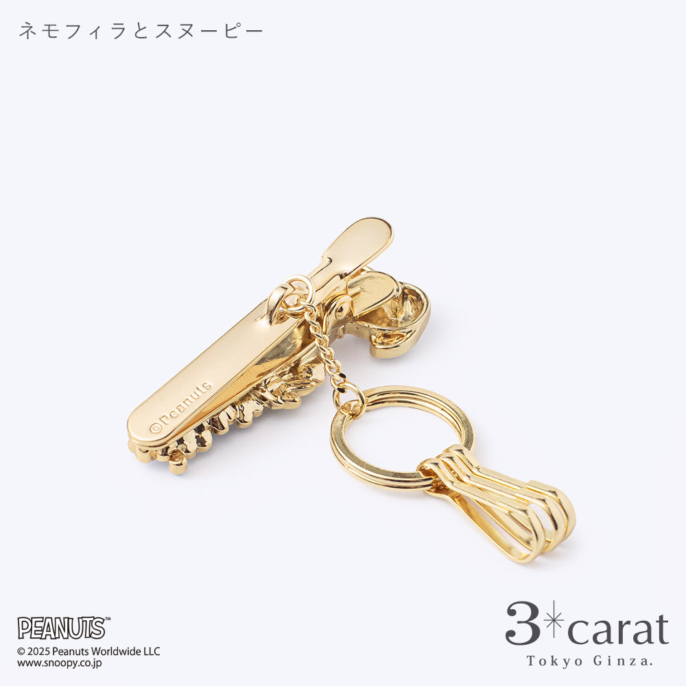 PEANUTS バッグキークリップ ネモフィラとスヌーピーたち