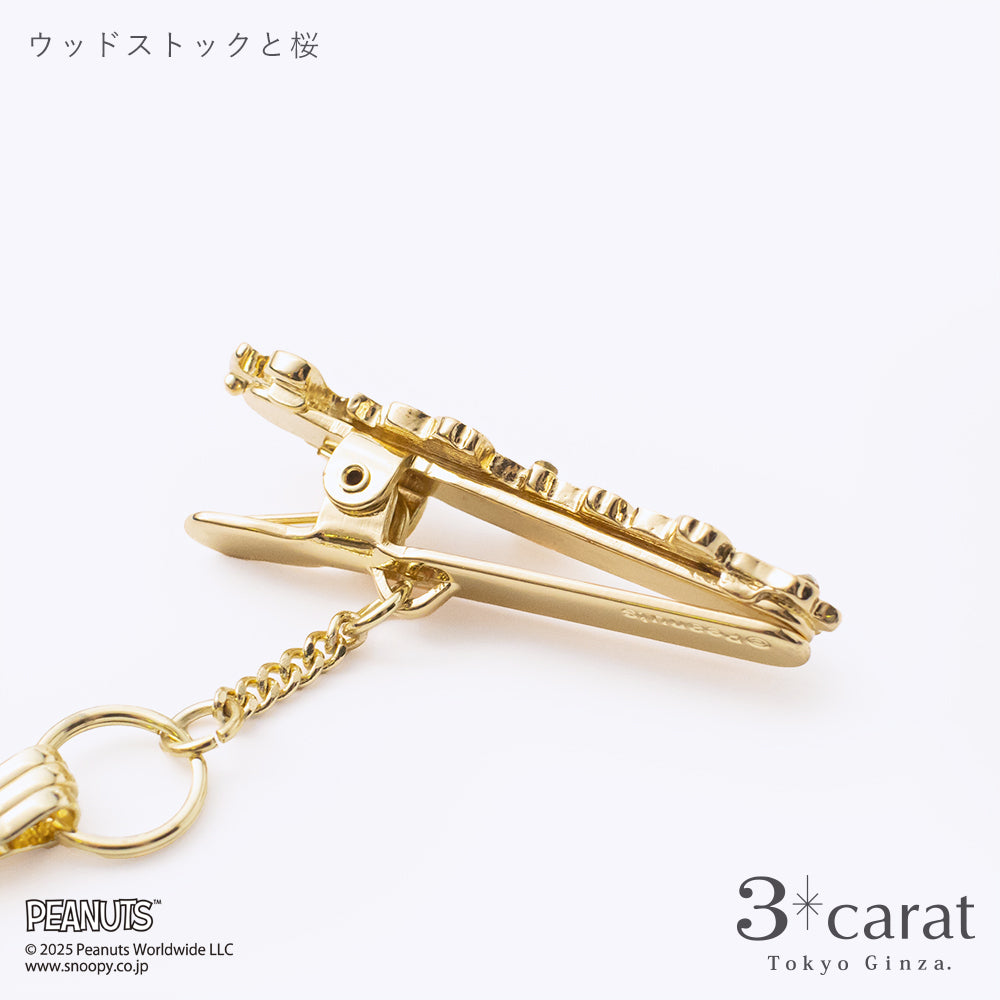 PEANUTS バッグキークリップmini ウッドストックと桜