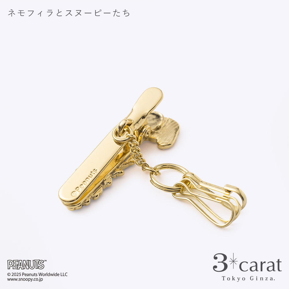 PEANUTS バッグキークリップmini ネモフィラとスヌーピーたち