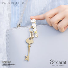 画像をギャラリービューアに読み込む, PEANUTS バッグキークリップmini ブルーリボンスヌーピー
