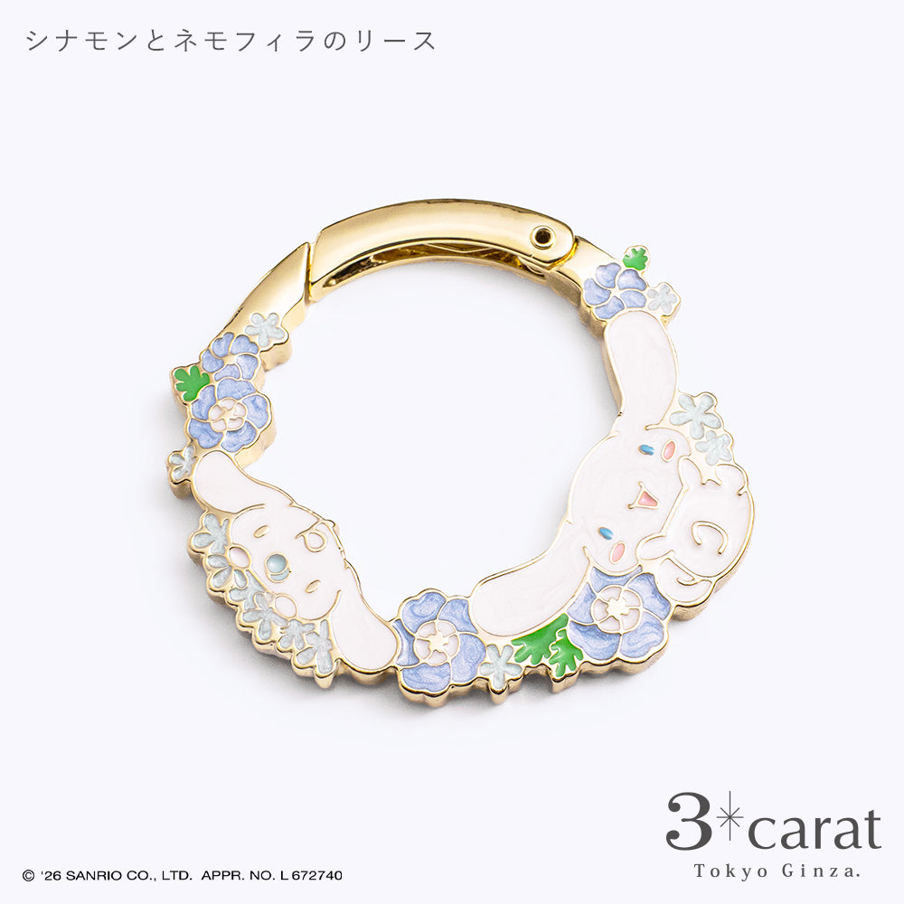 おめかしリース シナモロールとネモフィラのリース
