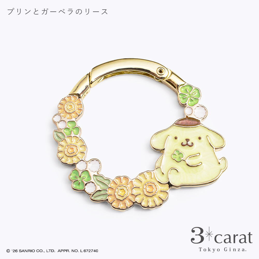 おめかしリース ポムポムプリンとガーベラのリース
