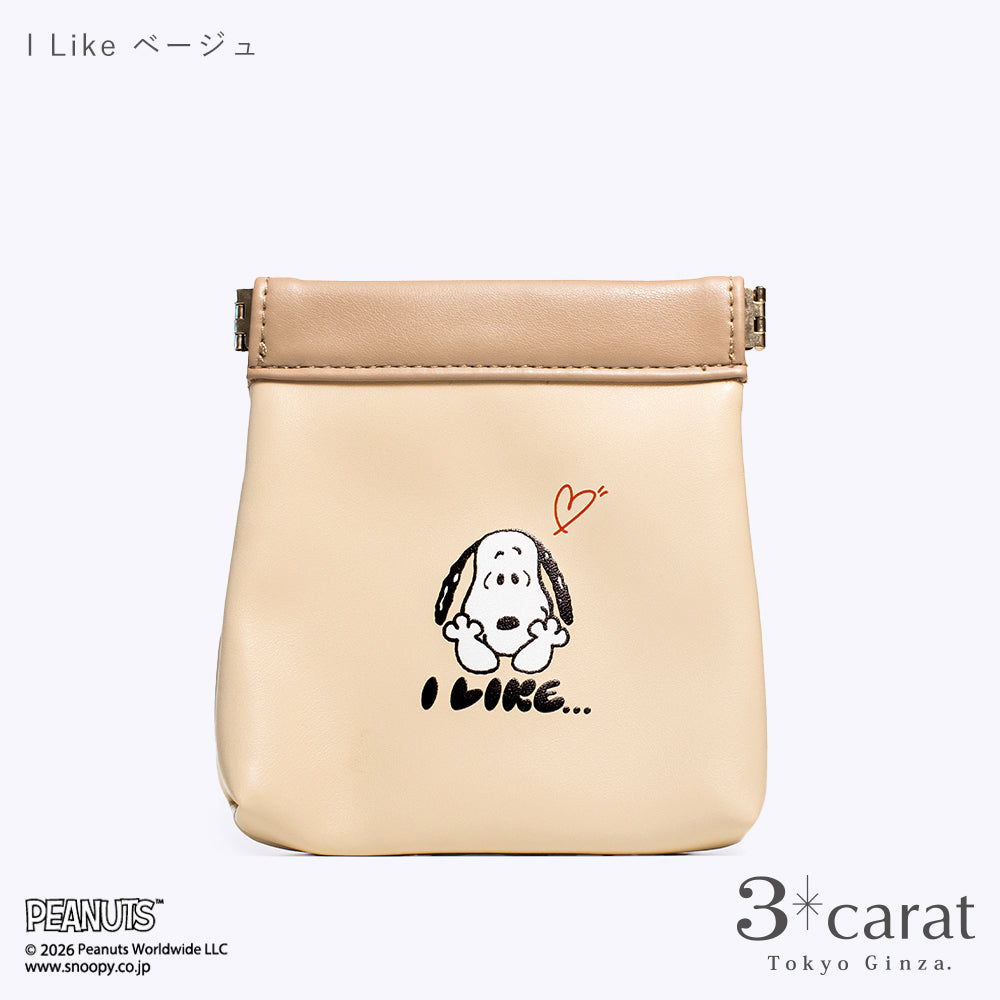 PEANUTS レザーライク キャンディポーチ I LIKE… 全2色
