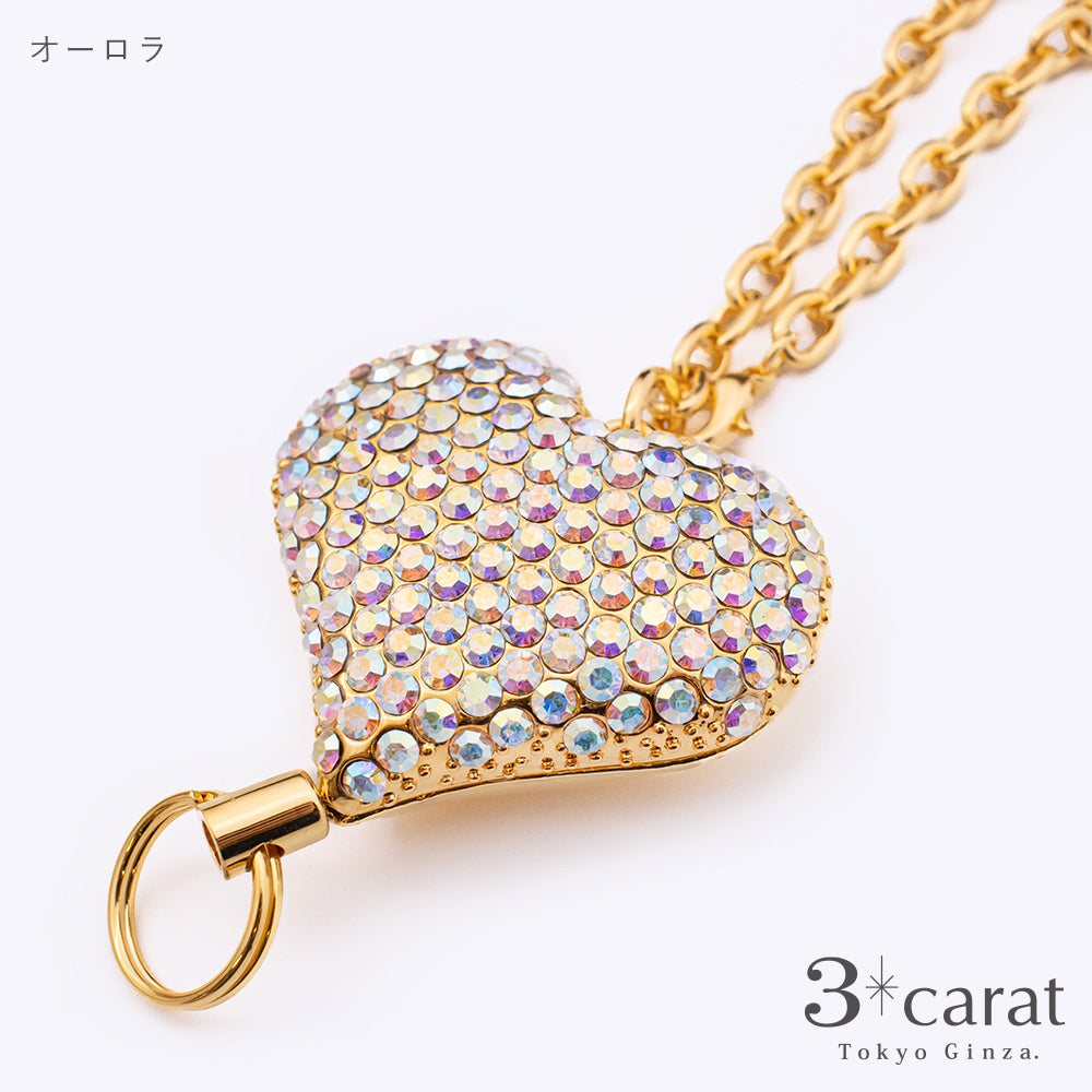 【アウトレット品】ハート リール付き キーホルダー rk-lx003