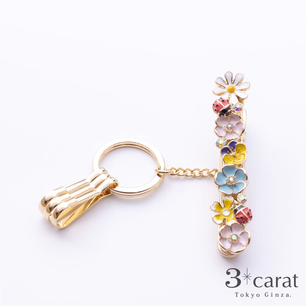 バッグキークリップ お花とてんとう虫 – 3carat（スリーカラット）オンラインストア