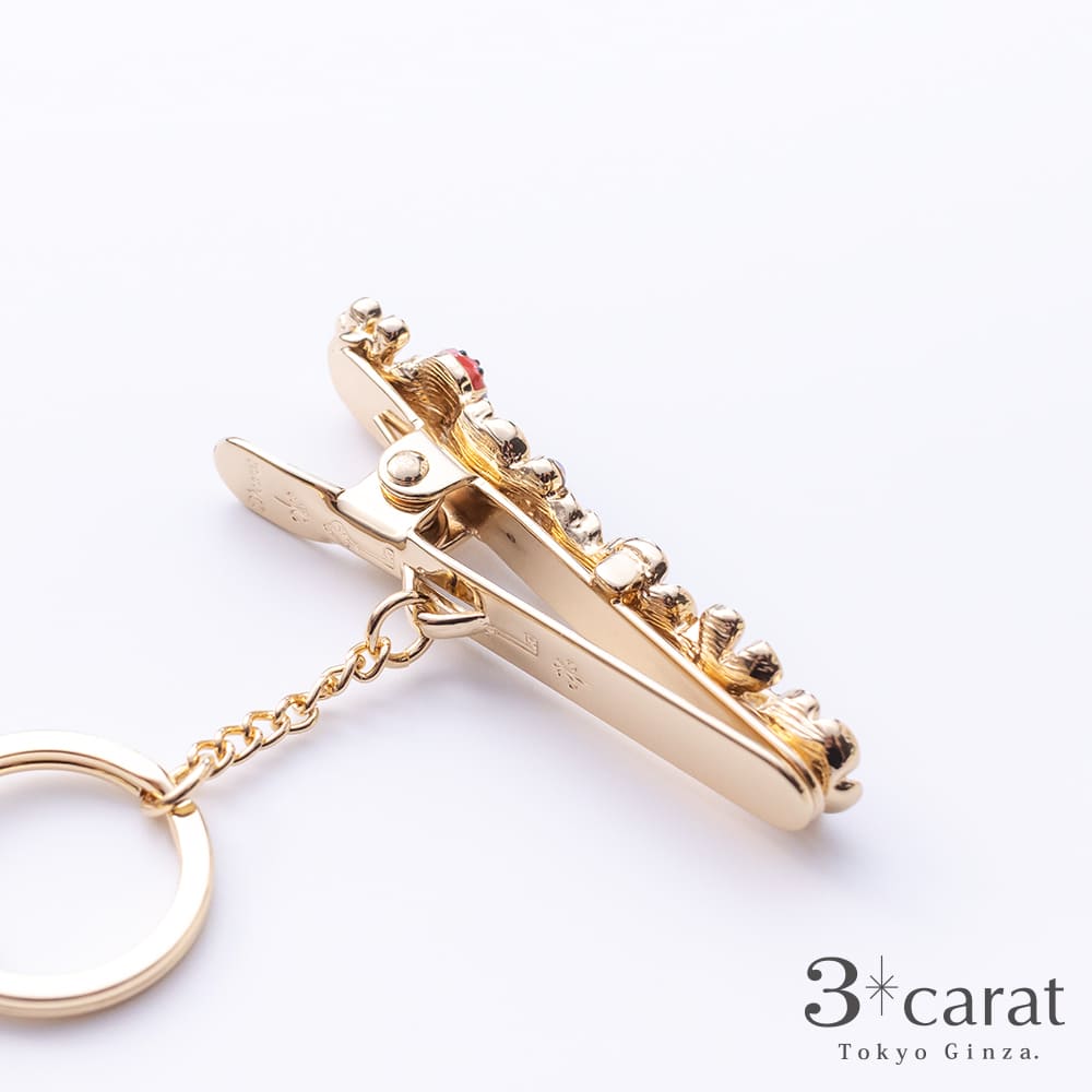 バッグキークリップ お花とてんとう虫 – 3carat(スリーカラット バッグキークリップ お花とてんとう虫 – 3carat(スリーカラット