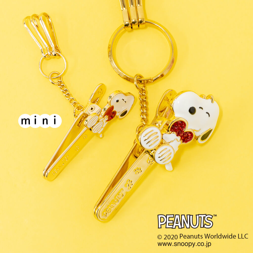 PEANUTS バッグキークリップmini スヌーピーとウッドストック