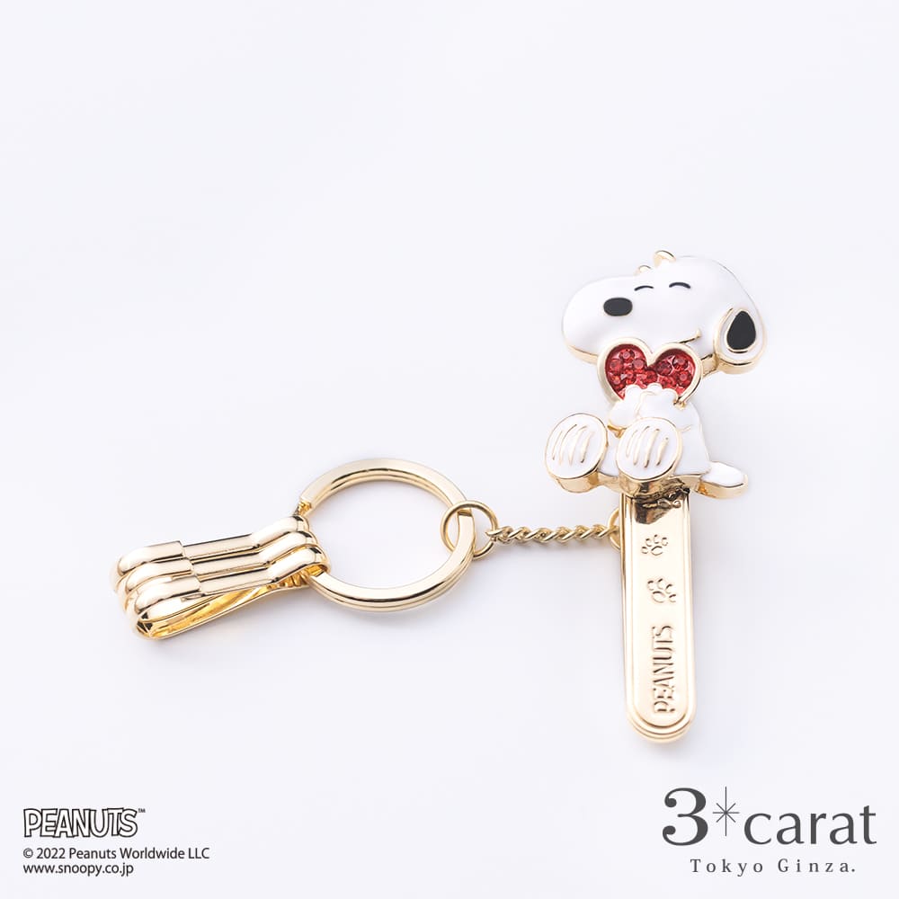 PEANUTS バッグキークリップ スヌーピー ハート