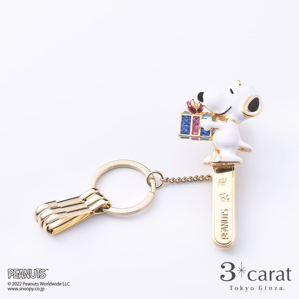 PEANUTS バッグキークリップ スヌーピープレゼント – 3carat（スリー