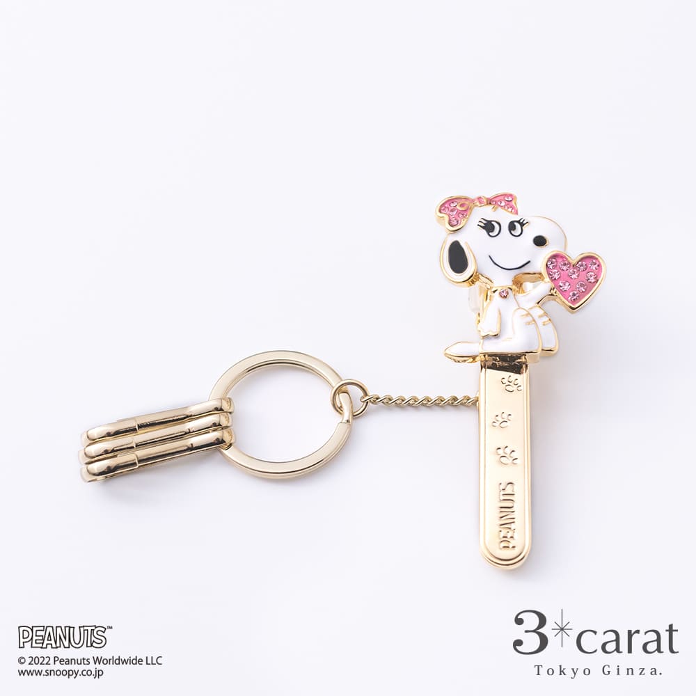 PEANUTS バッグキークリップ ベル ハート