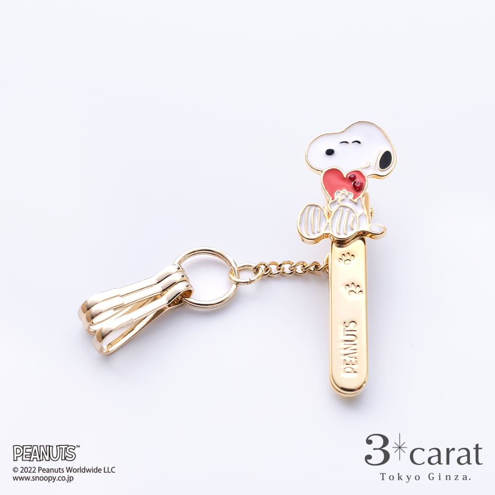 PEANUTS バッグキークリップmini スヌーピーハート