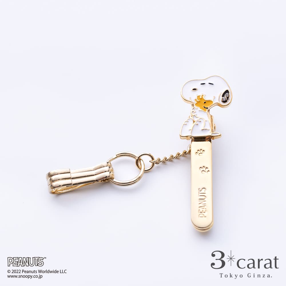 PEANUTS バッグキークリップmini スヌーピーとウッドストック